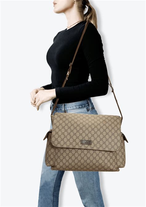 gucci bolsa maternidade|BOLSA MATERNIDADE GUCCI GG PLUS DIAPER BAG BEGE .